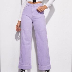 SHEIN PURPLE CORDUROY PANTS